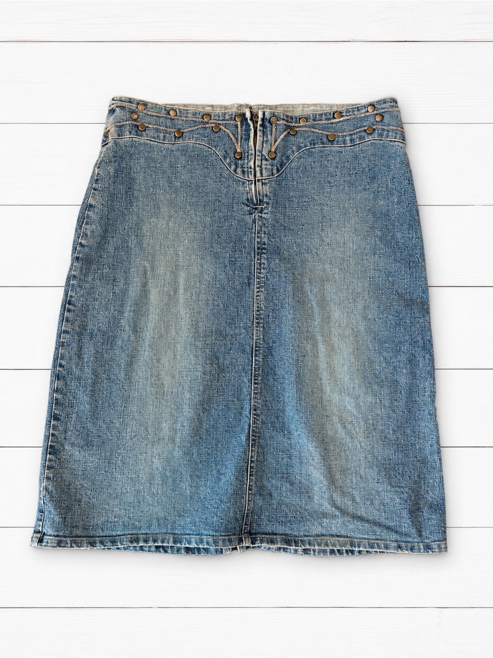 Vintage Request Studded Denim Skirt | Y2K | Western Wear | Size 11 - Picture 2 of 5
